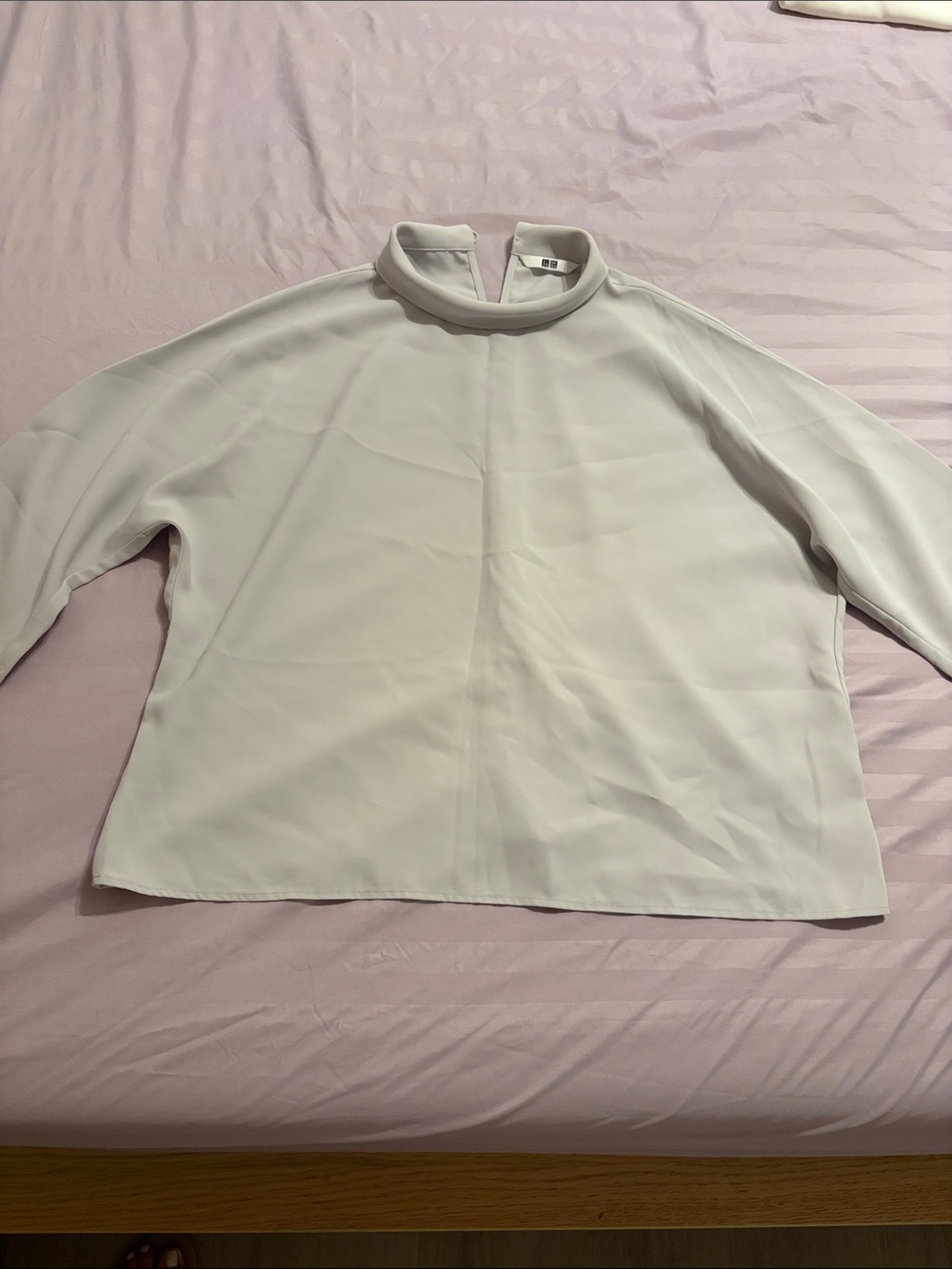Light Gray Mock-Neck Women's Top